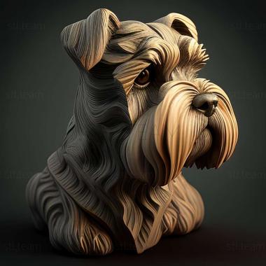 3D model Zwergschnauzer dog (STL)